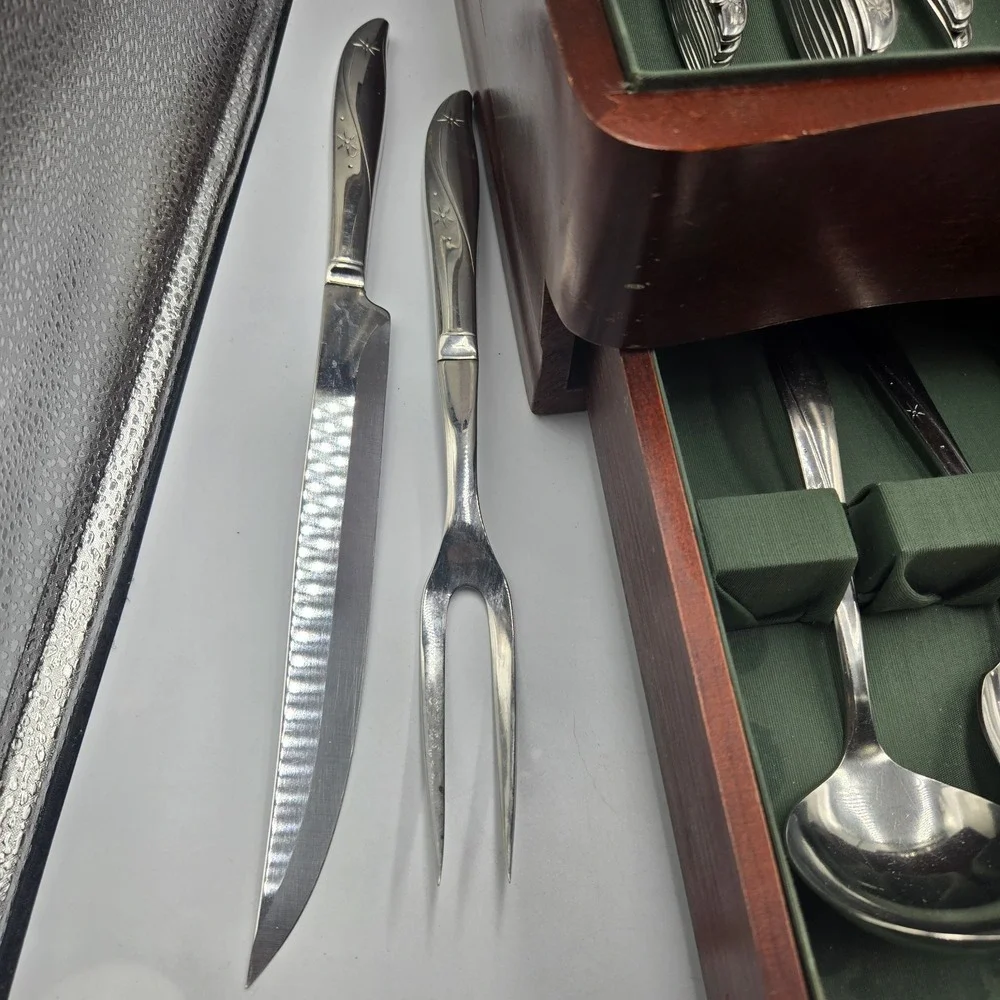 Vtg Oneida Flatware Set Community Twin Star MCM 12 Settings + Rare Serving 88pc!